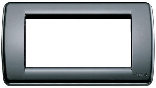 Placca Rondo 4M Tecnopolimero Nero